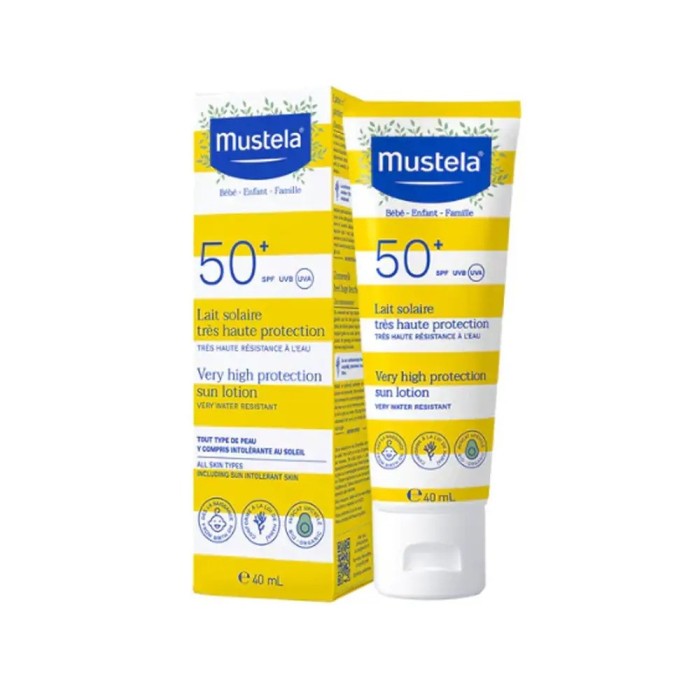 Mustela Lait Solaire pour bébé SPF50+ très haute protection 40ml dans Crème Solaire chez Baby And Mom Maroc