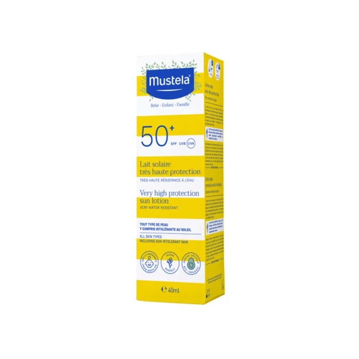 Mustela Lait Solaire pour bébé SPF50+ très haute protection 40ml dans Crème Solaire chez Baby And Mom Maroc