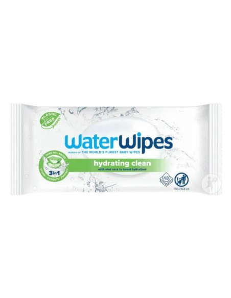 Waterwipes Lingettes Nettoyantes Hydratantes 48 lingettes