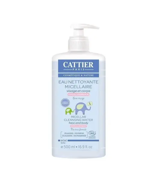 Eau Nettoyante Micellaire Visage et Corps 500ml Cattier
