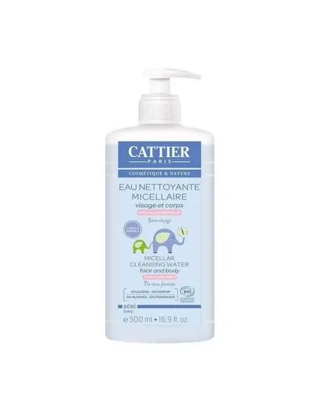 Eau Nettoyante Micellaire Visage et Corps 500ml Cattier