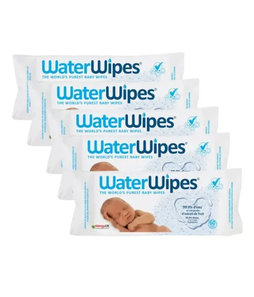 WaterWipes Lingettes Value Pack 5 paquets (4+1 gratuits) 2