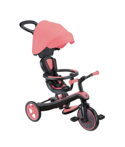 Globber Tricycle EXPLORER 4en1 Évolutif - Rose Trottinette &