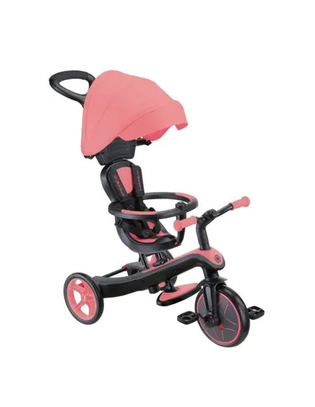 Globber Tricycle EXPLORER 4en1 Évolutif - Rose Trottinette &