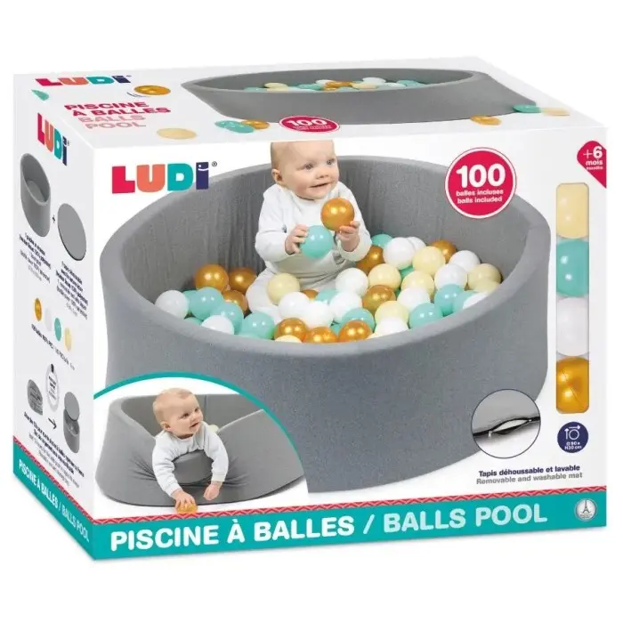 Ludi Piscine à Balles Tissu 6m+ Tour de lit - Ludi Maroc