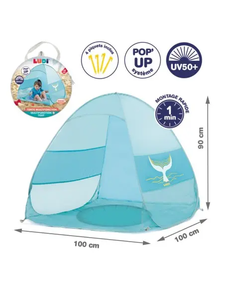 Ludi Tente anti-uv multifonctions 10 mois+ Piscine - Ludi Maroc