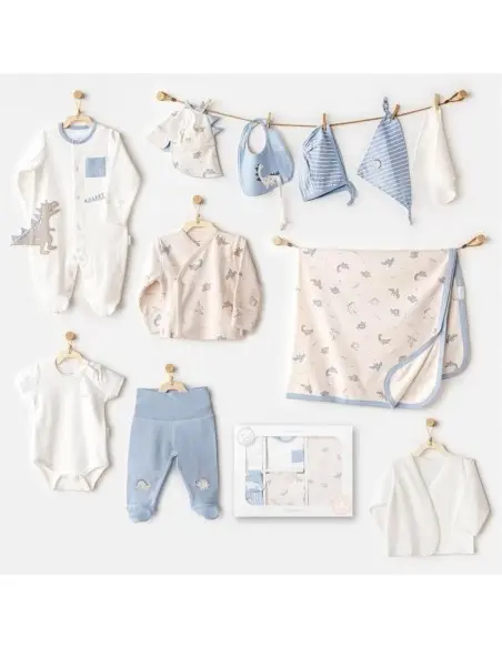 Newborn gift box 100% cotton 10 pieces - Dinosaur