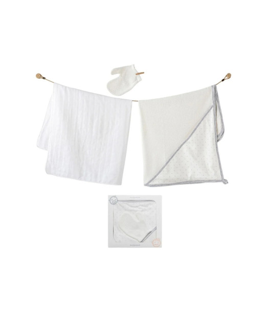 Sortie de bain 100% coton - Gris au Maroc - Baby And Mom