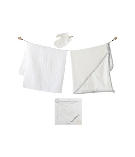 Sortie de bain 100% coton - Gris Echarpe de Portage / Porte