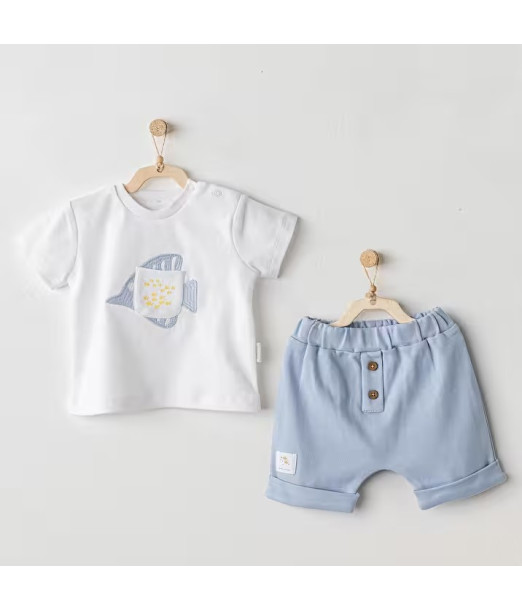 Ensemble 2 pièces 100% Coton - Dinosaure Anti-Verg -