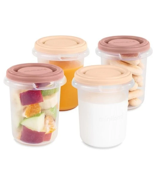 Miniland set of 4 food storage pots Valencia