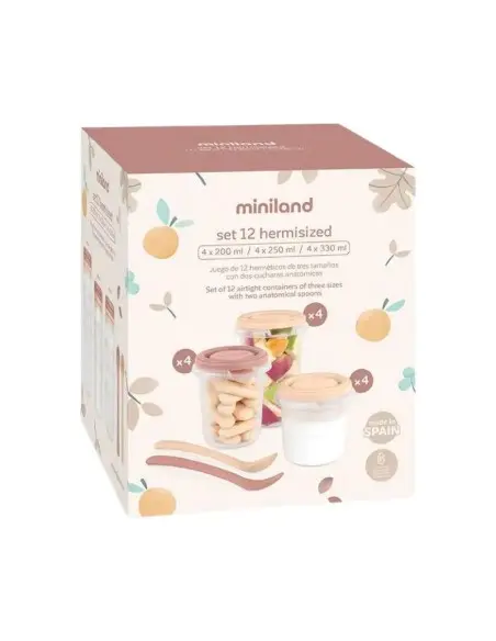 Miniland Set 12 pots de conservation Valencia Vaisselle bébé -