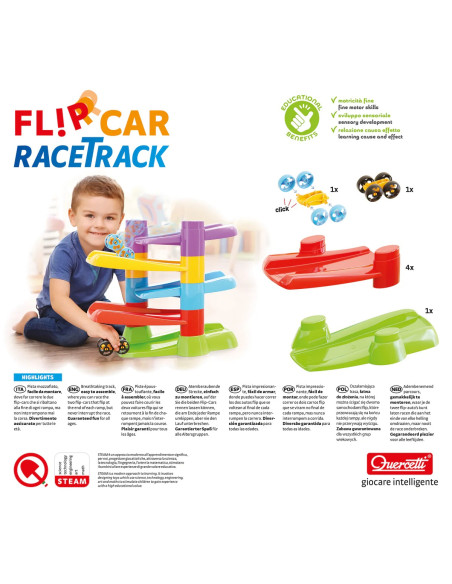 Quercetti Flip Car Race Track 18m+ Jouet - Quercetti Maroc