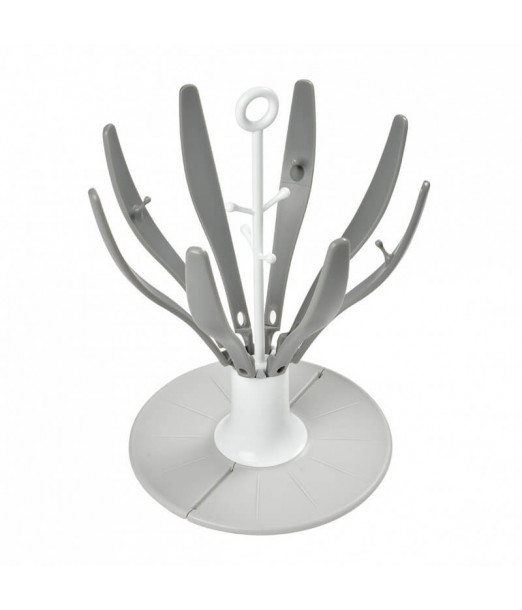 Egoutte Biberon pliable Flower Gris Béaba