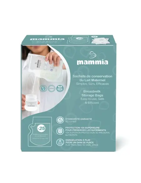 Mammia Sachets de conservation de lait maternel x25