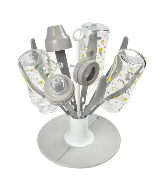 Egoutte Biberon pliable Flower Gris Béaba 2