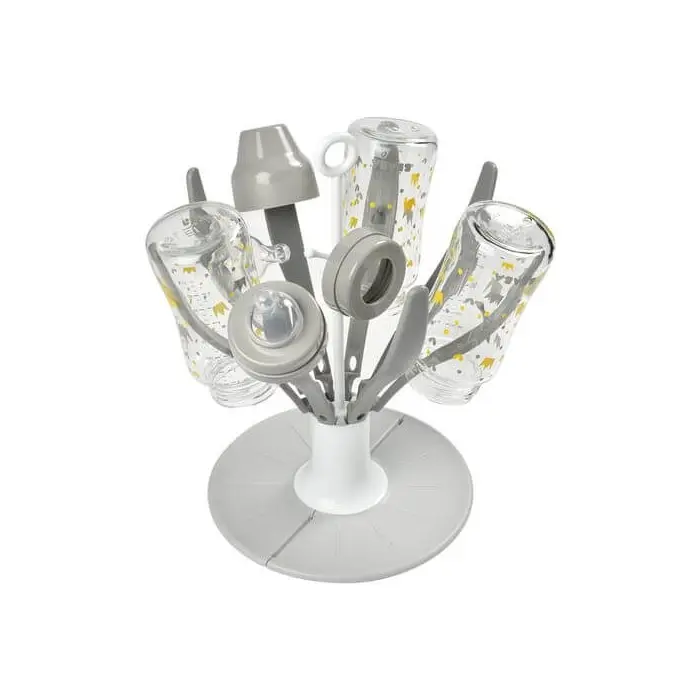 Egoutte Biberon pliable Flower Gris Béaba