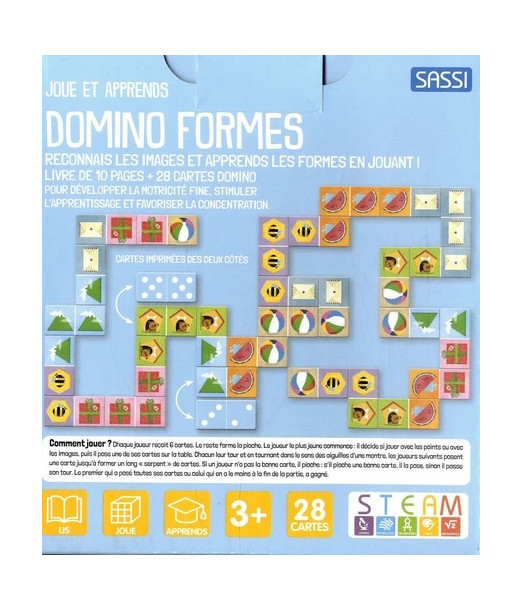 Domino Formes - Livre de 10 pages et 28 cartes domino Livres & 2