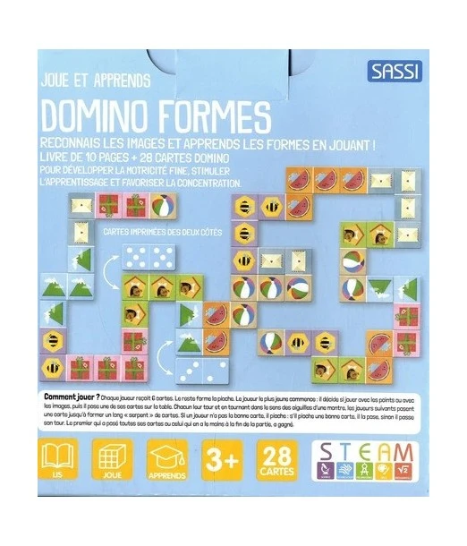 Domino Shapes - 10-page book and 28 domino cards 2