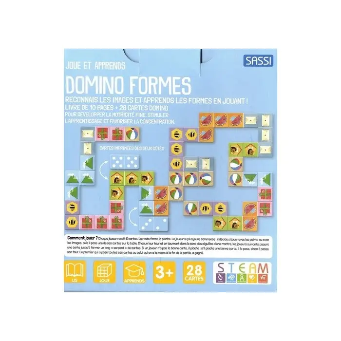 Domino Formes - Livre de 10 pages et 28 cartes domino Livres &