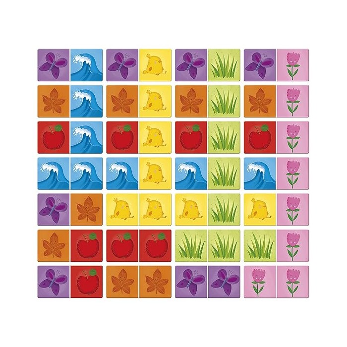 Domino Couleurs - Livre de 10 pages et 28 cartes domino Livres