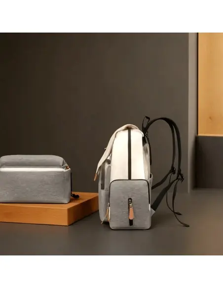 Sac à Dos à Langer - Grande Capacité Gris/Beige Sac à dos - 