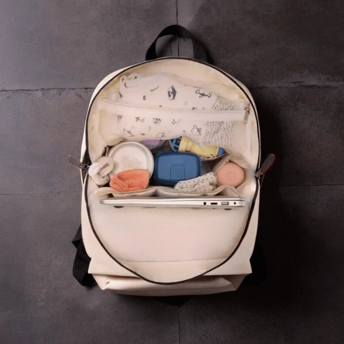 Sac à Dos à Langer - Grande Capacité Gris/Beige Sac à dos - 