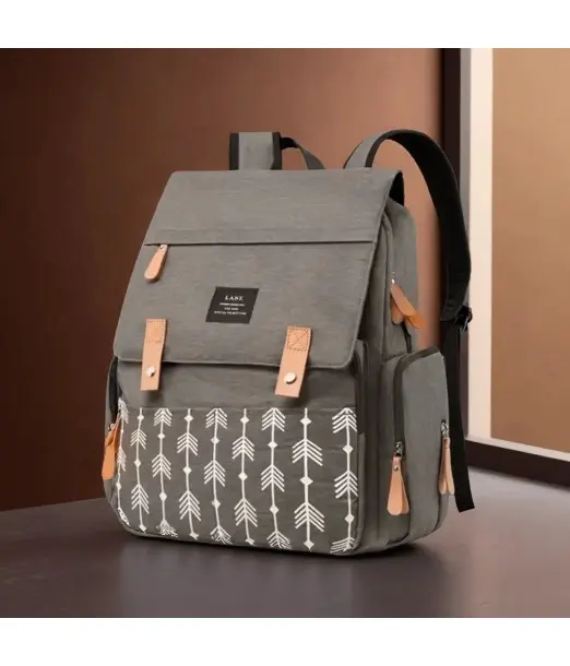 Sac à Dos à Langer - Grande Capacité Gris/Blanc Sac à dos - 