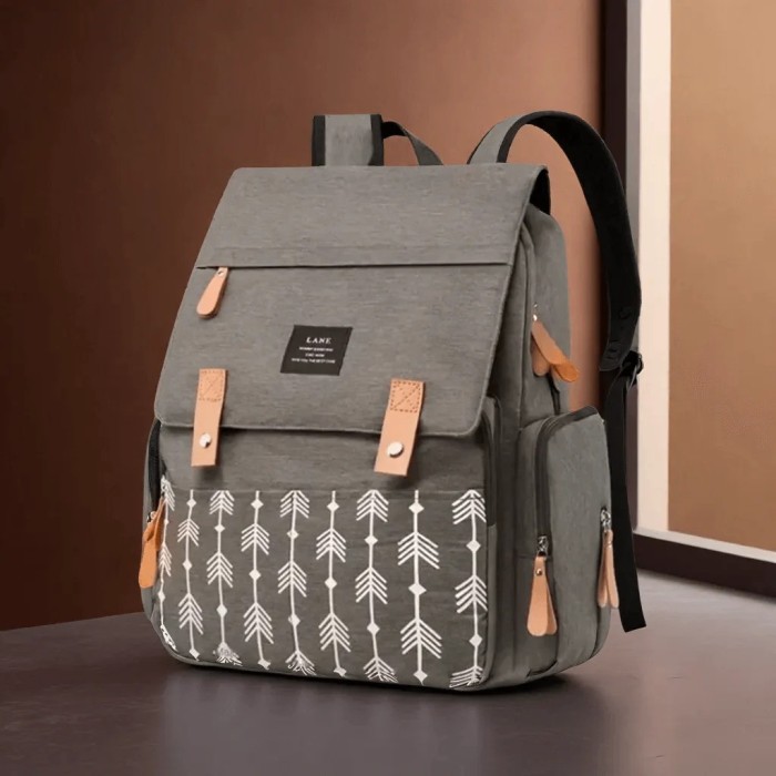 Sac à Dos à Langer - Grande Capacité Gris/Blanc Sac à dos - 