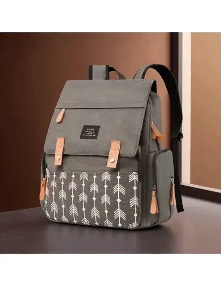 Sac à Dos à Langer - Grande Capacité Gris/Blanc Sac à dos - 