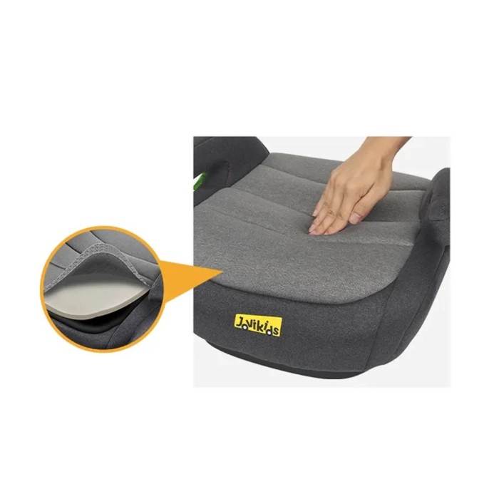 JoviKids Réhausseur Isofix OHHO – Groupe 2/3 Gris Réhausseur -