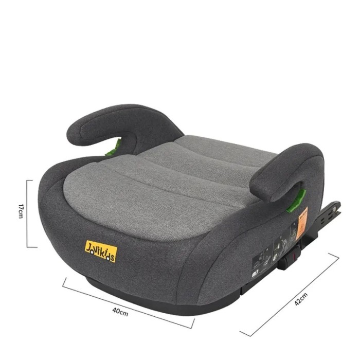 JoviKids Réhausseur Isofix OHHO – Groupe 2/3 Gris Réhausseur -