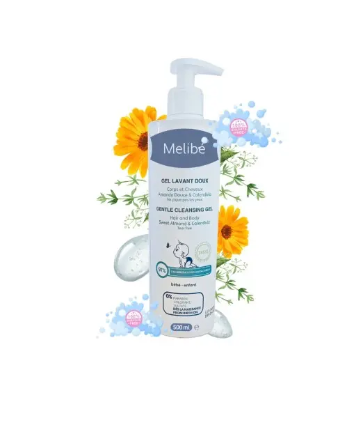 Melibé Gel lavant doux 500ml Cheveux & Corps - Melibé Maroc