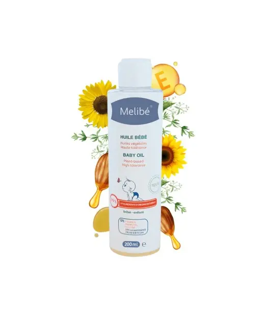 Melibé Huile végétale pour le Corps 200ml Huile de massage -