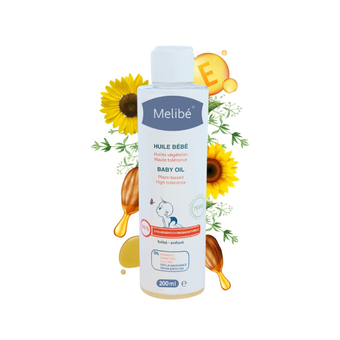 Melibé Huile végétale pour le Corps 200ml Huile de massage -