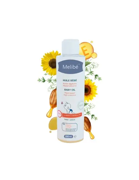 Melibé Huile végétale pour le Corps 200ml Huile de massage -