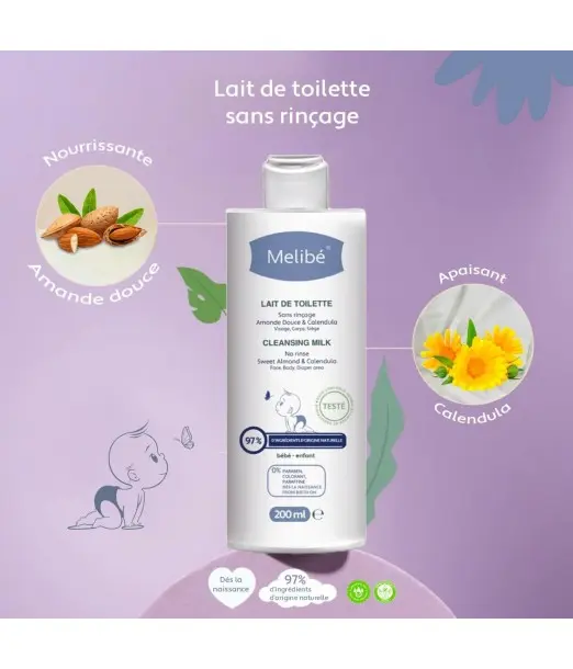 Melibé Lait de Toilette 200ml Eau / Lait de toilette - Melibé 2