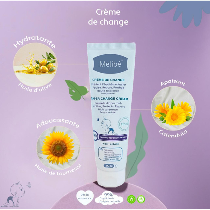 Melibé Crème de change 100ml Soin des Lèvres - Melibé Maroc
