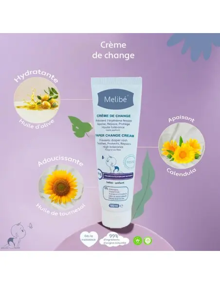 Melibé Crème de change 100ml Soin des Lèvres - Melibé Maroc