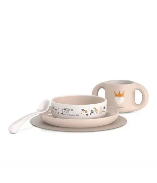 Suavinex Coffret repas Hygge Baby 6m+ Rose Vaisselle bébé -