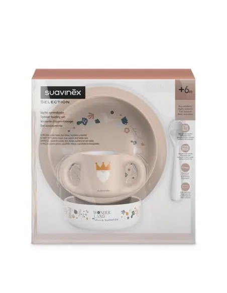Suavinex Coffret repas Hygge Baby 6m+ Rose Vaisselle bébé -