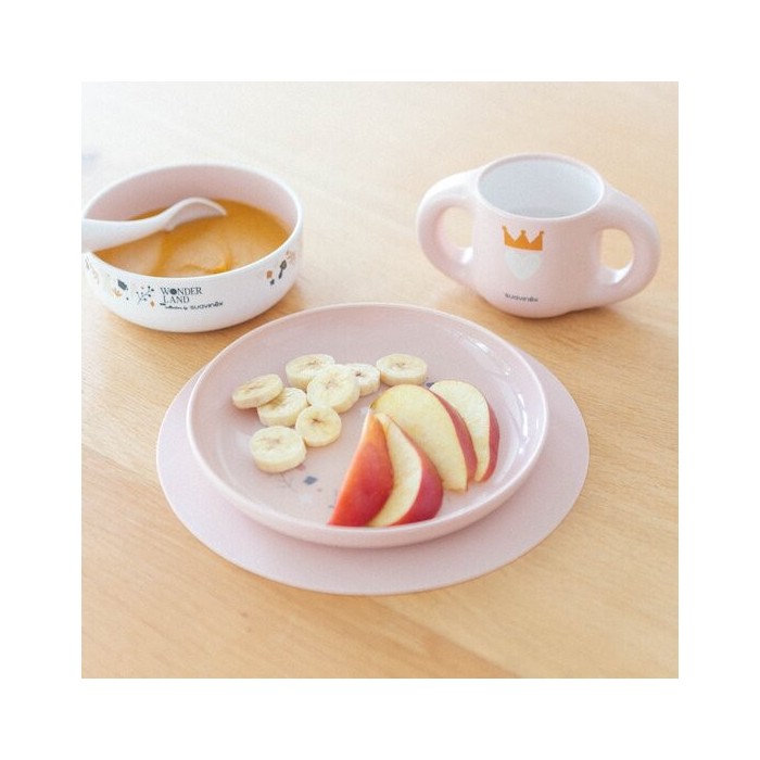 Suavinex Coffret repas Hygge Baby 6m+ Rose Vaisselle bébé -