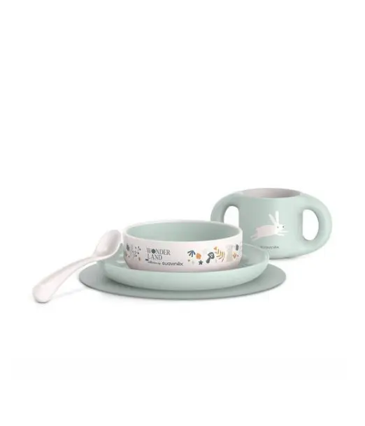 Suavinex Coffret repas Hygge Baby 6m+ Vert Vaisselle bébé -