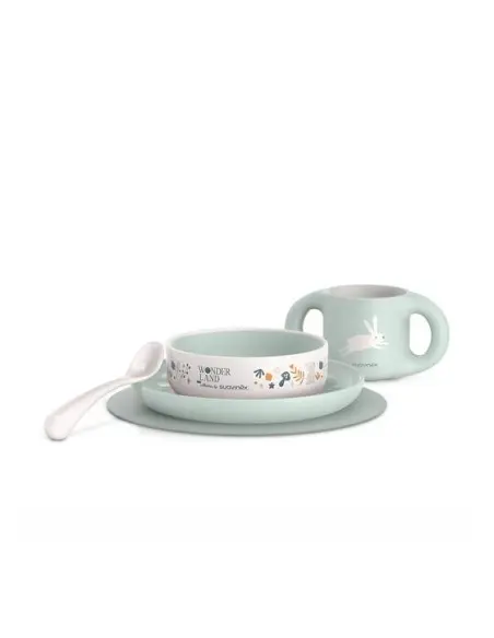 Suavinex Coffret repas Hygge Baby 6m+ Vert Vaisselle bébé -