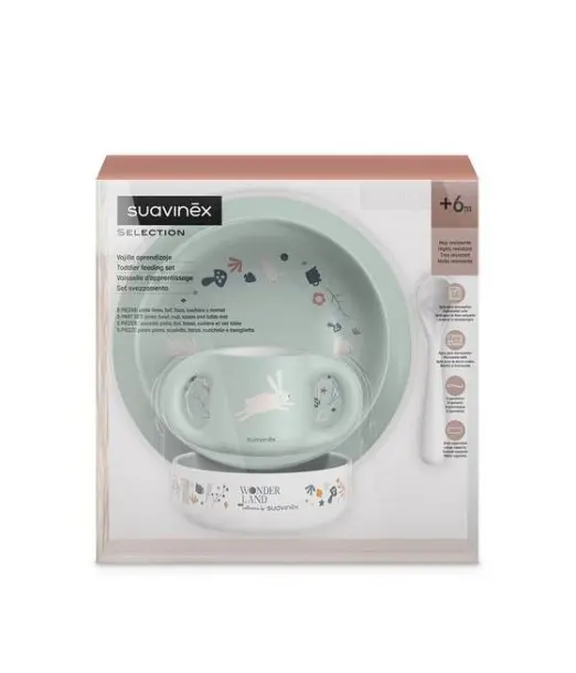 Suavinex Coffret repas Hygge Baby 6m+ Vert Vaisselle bébé - 2