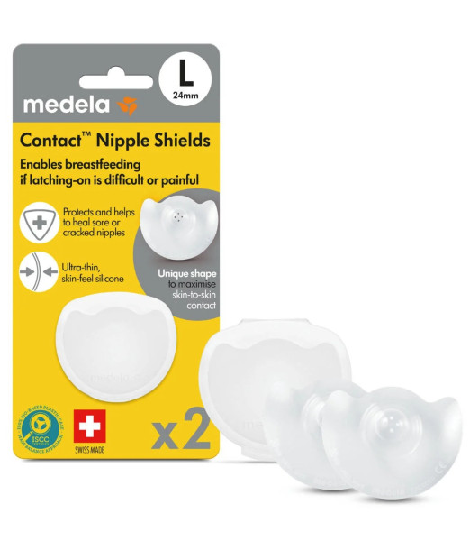 Medela Bouts de sein x2 Taille L 24mm, Accessoires d'allaitement - Puériculture Maroc