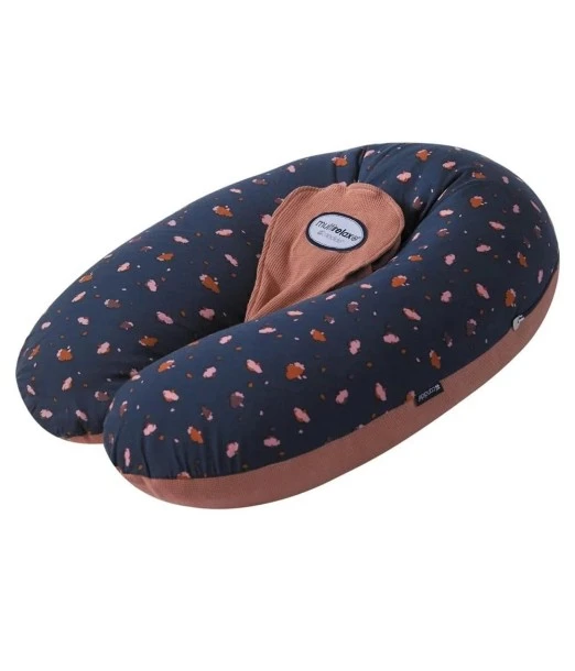 Candide multi-relax jersey 3-in-1 quilted cushion flowers & brown sugar