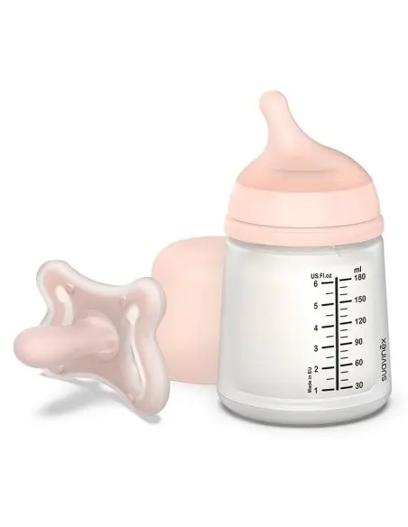 Suavinex set baby bottle Zero.Zero 180 ml with pacifier