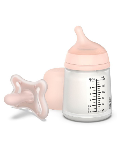 Suavinex Set Biberon Zero.Zero 180 ml avec Sucette Biberon &
