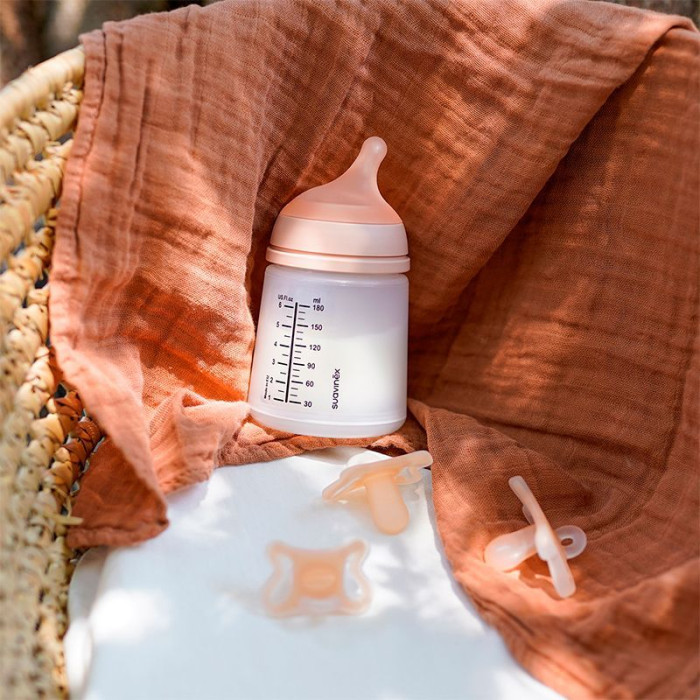 Suavinex Set Biberon Zero.Zero 180 ml avec Sucette Biberon &